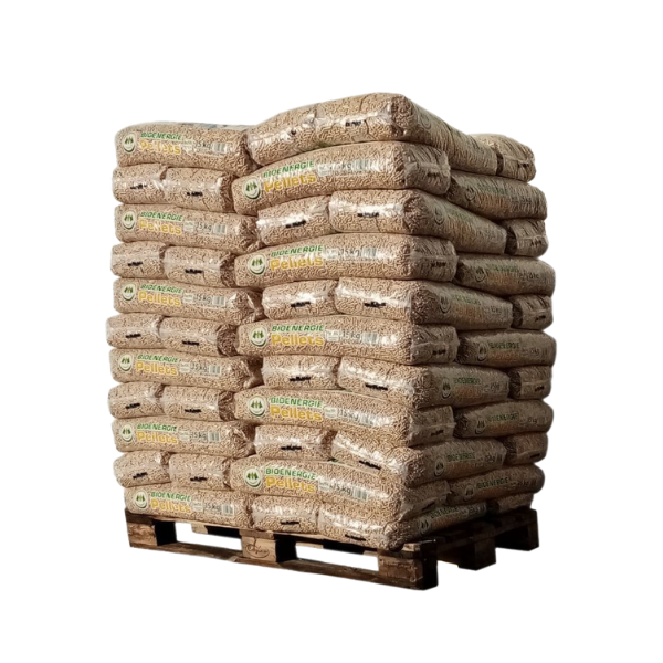 Bioenergie Holzpellets DIN Plus / ENplus A1 – 990 kg Palette (66 x 15 kg) Premium Nadelholz Pellets aus Deutschland